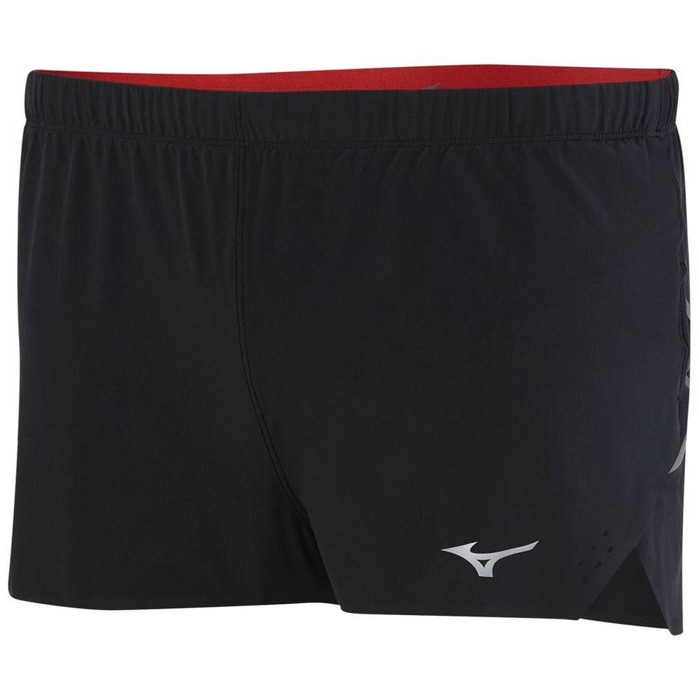 Pantalones Cortos Mizuno Aero 1.5" Split Hombre Negras Comprar LIGC-34795